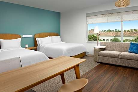 Queen Room with Two Queen Beds and Sofa Bed and View