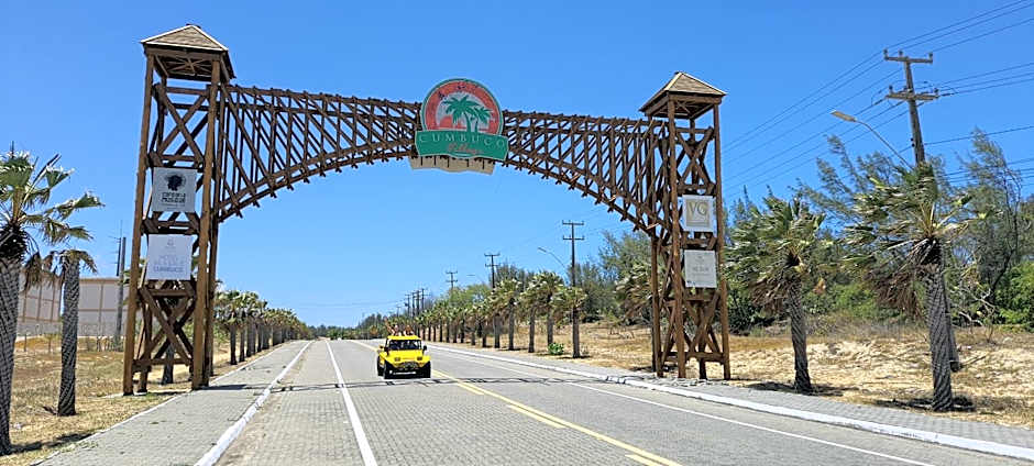 PARAÍSO FRENTE MAR - VG SUN CUMBUCO PARA 4 PESSOAS - COM HIDRO, SAUNA, PISCINA, COZINHA COMPLETA, PARQUINHO E WI-Fl