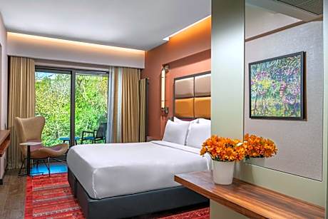 Balcony King Bed Accessible Room Partial Sea View