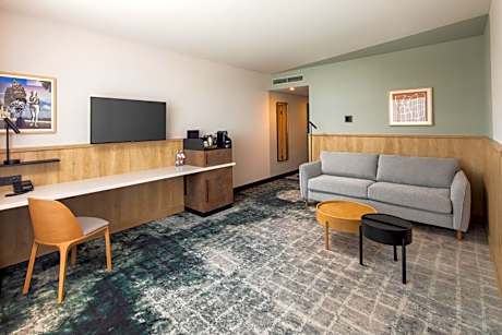 King Bed Premium Suite with Living Area and Lounge Access