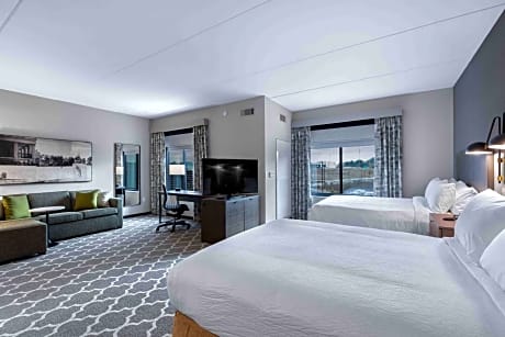 Queen Studio with Two Queen Beds and Sofa Bed