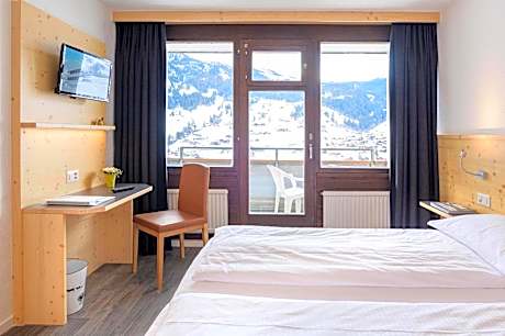 Double Room with Balcony and Eiger View (Top Floors)