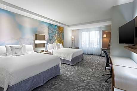 Queen Room with Two Queen Beds and Adapted Tub - Mobility and Hearing Accessible