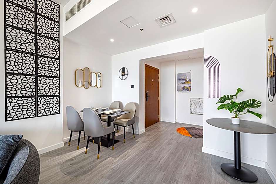 Sleek nordic style seaview condo