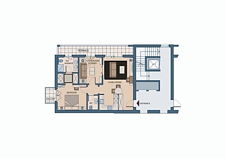 Apartment with Balcony and Spa Access