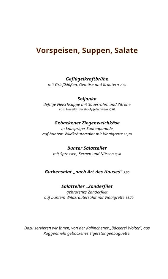 Hotel-Restaurant Alter Krug Kallinchen