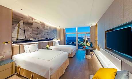 Premium Double Room with Two Double Beds - Lounge Access/High Floor