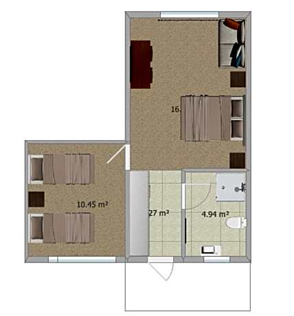 One-Bedroom Family Room