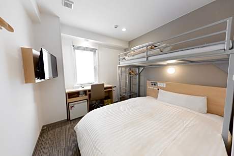 Room with Double Bed and Bunk Bed