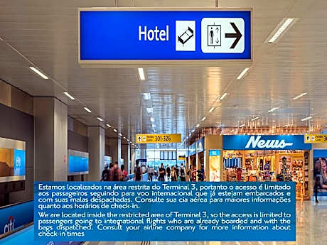 TRYP BY WYNDHAM São Paulo Airport - Hotel de Transito Terminal 3 -Lado Ar - Área restrita á passageiros já embarcados - Piso 1