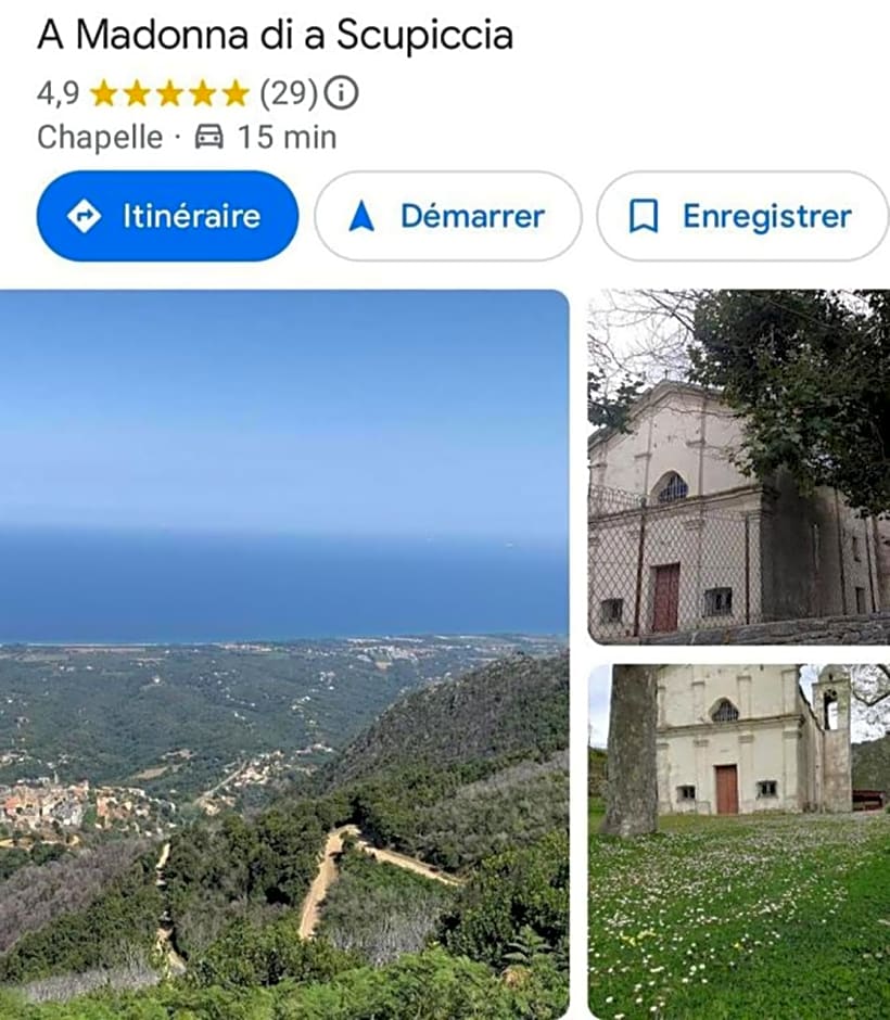 Chambres d'hôte A Caserella, Maison de village rénovée avec vue sur mer