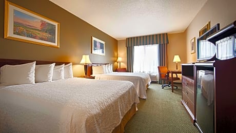 2 Queen Beds, Mobility Accessible, Roll In Shower, Non-Smoking, Continental Breakfast