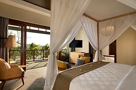 One-Bedroom Hillside Villa with Private Pool and Sea View