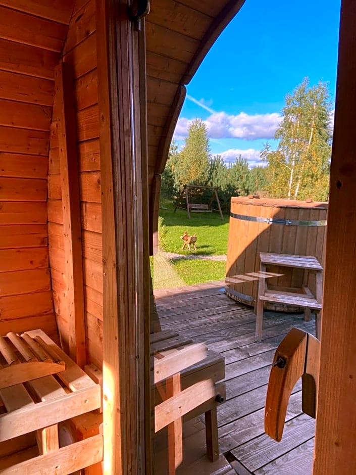 Dolina Bella - ogrzewany domek z balią, sauną i kominkiem w sercu Kaszub