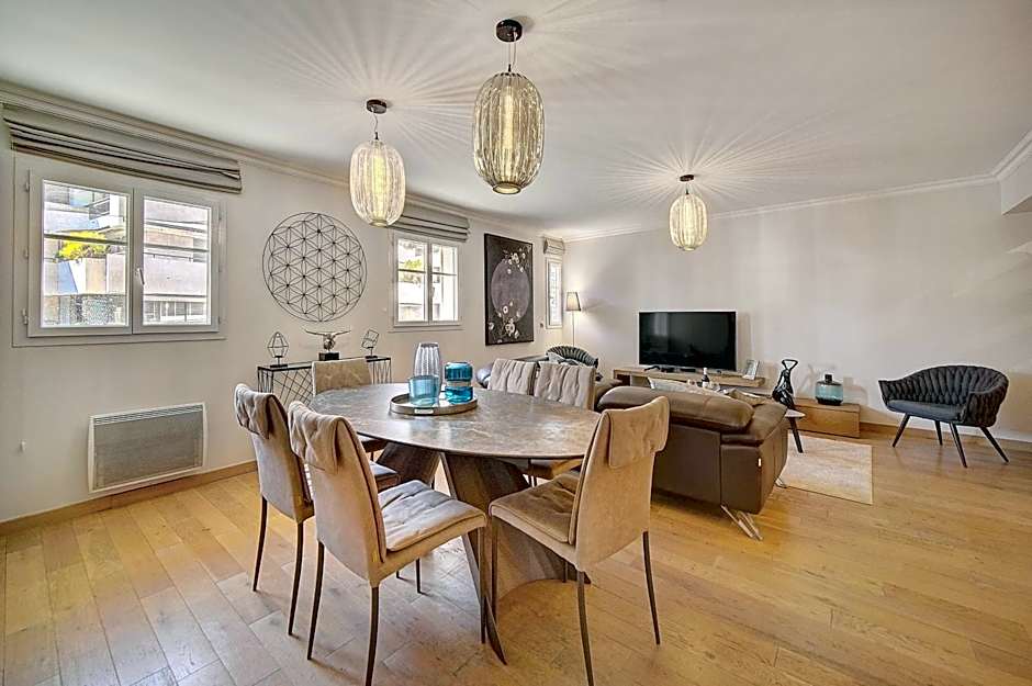 Cannes banane 50m croisette, luxueux 4 pièces dans résidence de standing