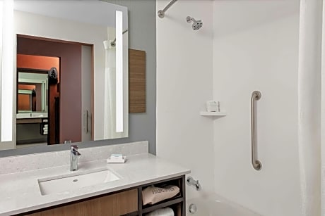 2 Queen Mobility Acc W/Roll In Shower Pool Vw