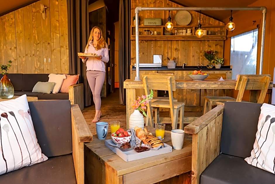 Luxe glamping tent