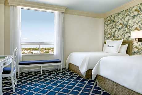 Double Room with Two Double Beds and City View - Beachfront/Pool Access