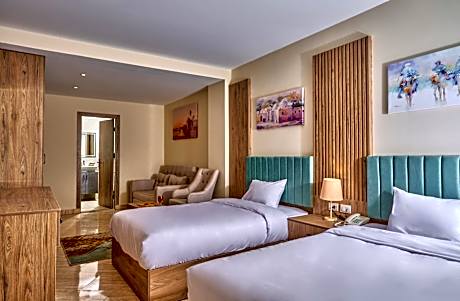 Superior Twin with Partial Pyramids View & Terrace