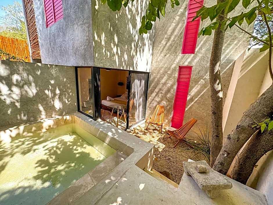 Uayma increible cuarto en el centro con piscina