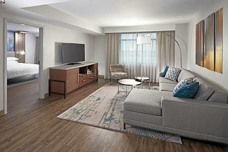 Concierge Lounge Access, Club level, 1 Bedroom Signature Suite, 1 King, Sofa bed, Corner room