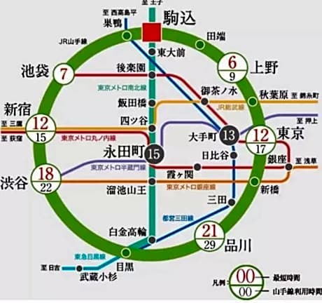 J-2S JR Yamanote Komagome, 3 storey 101sq 4BR, FreePark