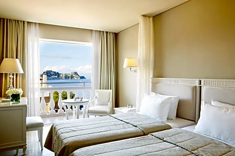 Double or Twin Room with Balcony & Sea View