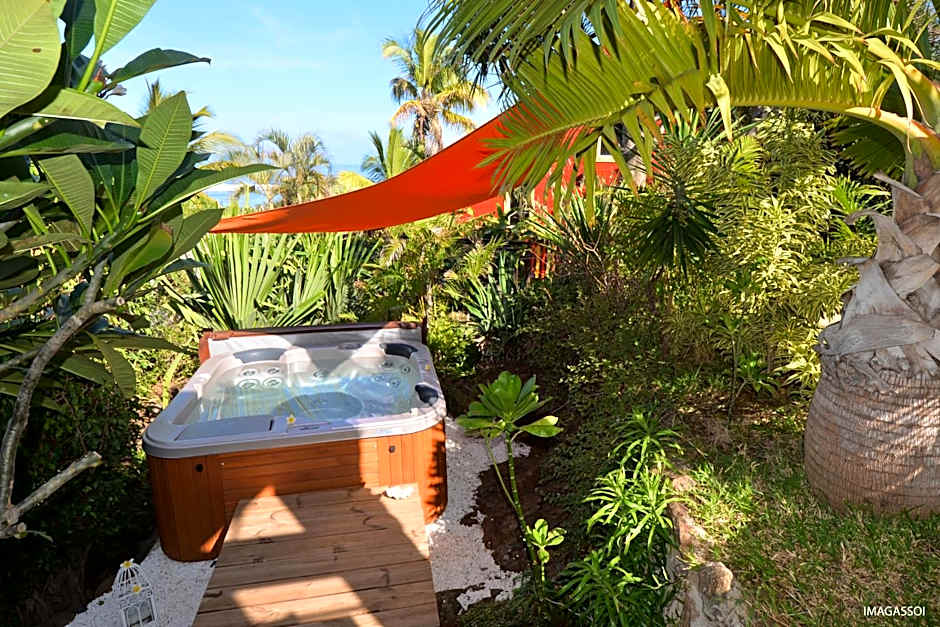 Poz Lagon - chambre d'hôtes - Bungalow pour 2 personnes - Jacuzzi privatif - petit déjeuner - Vue sur le lagon