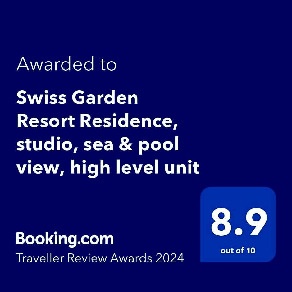 Swiss Garden Resort Residence, studio, sea & pool view, high level unit