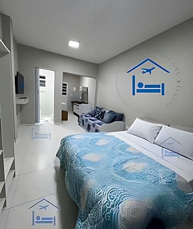 Confortavél Apartamento com AC, perto do Aeroporto