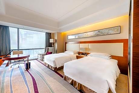 Standard Double Room with Two Double Beds and City View - Lounge Access