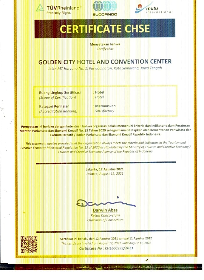 Golden City Hotel And Convention Center - CHSE Certified