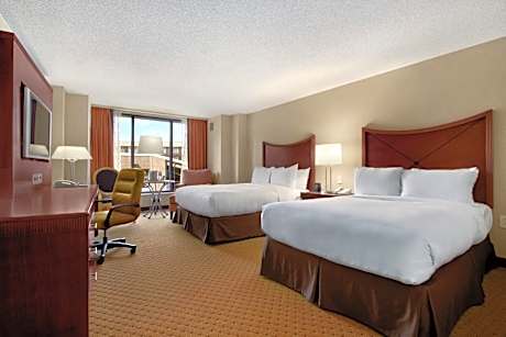 Double Room with Two Double Beds and Roll-in Shower - Mobility Access