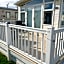 Luxury 2 bedroom caravan with large decking close to beach Free WiFi