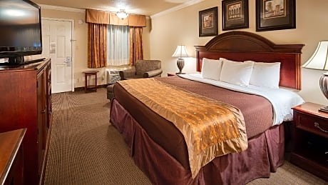 1 King Bed, Smoking Room, 42 Inch Lcd Tv, Microwave And Refrigerator, High Speed Internet Access, De