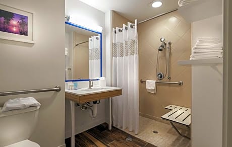  2 QNS MOBILITY ACCESS ROLL IN SHOWER NS - MICROWV/FRIDGE/HDTV/WORK AREA - FREE WI-FI/HOT BREAKFAST INCLUDED -