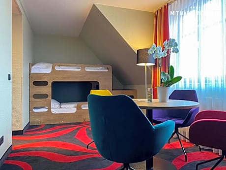 Family Room with bunk bed and Bath