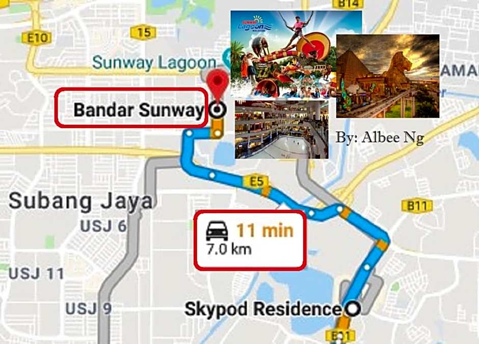 Puchong Skypod Residence, 1-5 pax with Balcony Unit, Walking Distance to IOI Mall, 10min Drive to Sunway