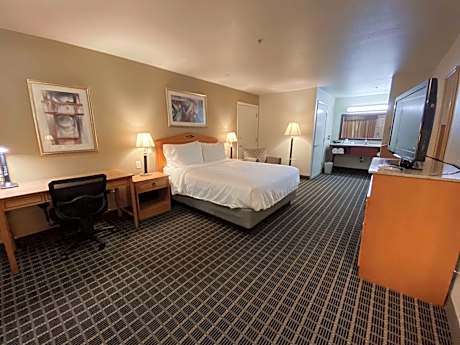 1 Queen Bed  Non-Smoking Flat Screen Television Microwave And Refrigerator In-Room Safe Full Breakfa