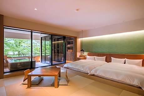 Room with Tatami Area and Open-Air Bath