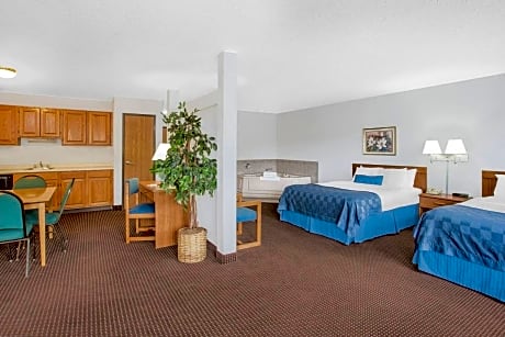 2 Queen Beds, Efficiency, Parking Lot View, Second Floor, Non-Smoking