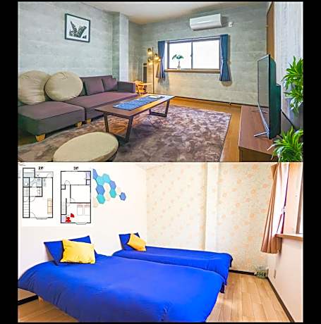3 Bedrooms & LivingRoom! Direct KIX & Namba & Umeda access! DoumoTengachaya DT02
