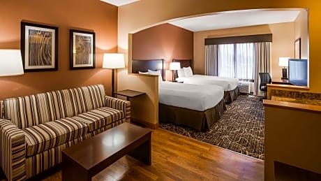 Suite-2 Queen Beds, Non-Smoking, High Speed Internet Access, Third Bed Is A Sofabed, Microwave And R