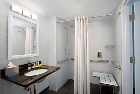 1 King Mobility Accessible W/ Roll-In Shower