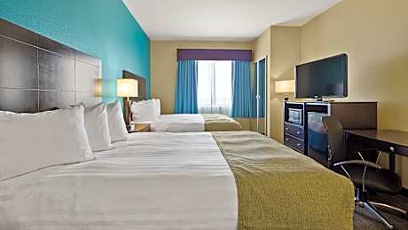 2 Queen Beds, Non-Smoking, Pillowtop Bed, Microwave And Refrigerator, 42 Inch Lcd Television, Full B