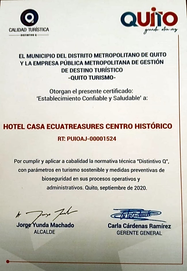 Hotel Casa Ecuatreasures Centro Historico
