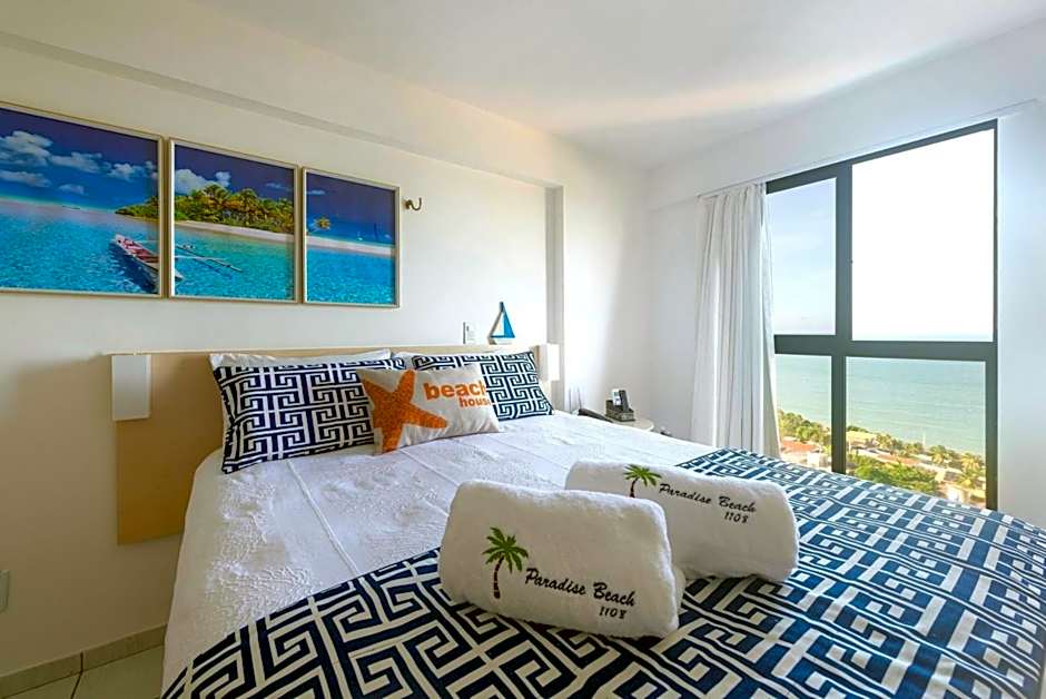 Flat com 2 quartos - Vista Morro do Careca - 250m Mar e Garagem
