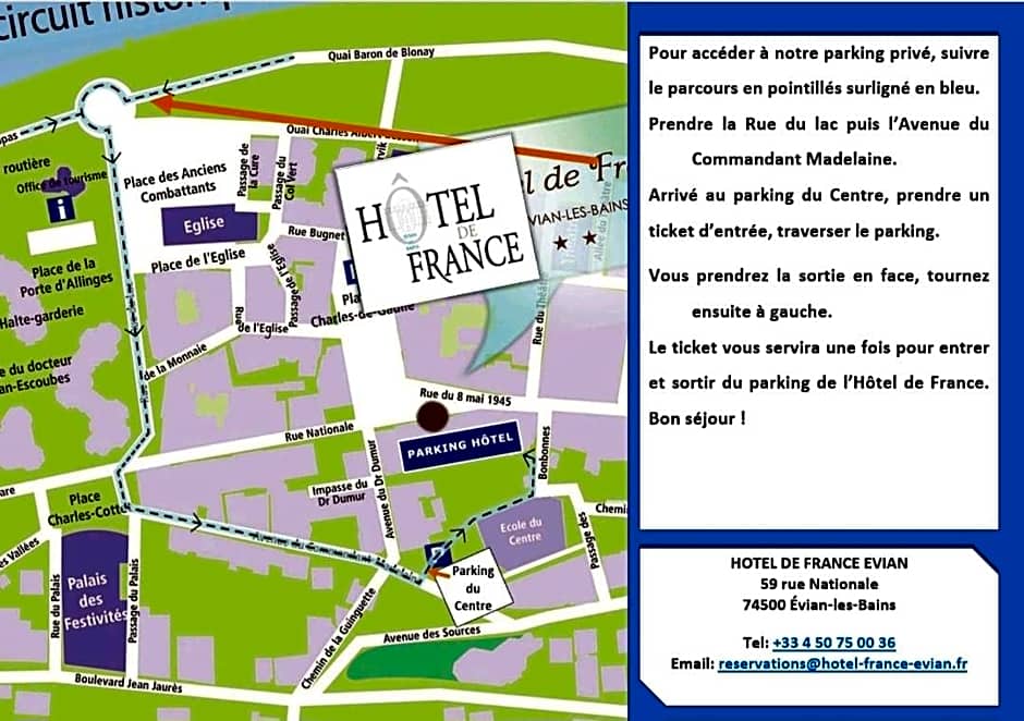 Hôtel de France Contact-Hôtel