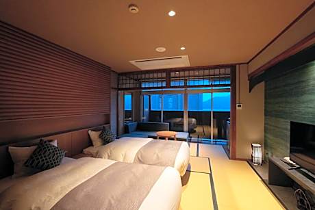 Japanese-style room - 10 tatami mats main building Spectacular ocean view from the window