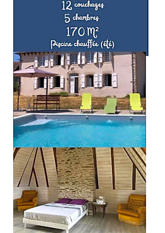 Maison de maître de 1789 rénovée avec piscine